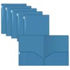 Gold Seal 2 Pkt Plastic Extra Heavyweight Folders Portfolio, High Sheen Reflective Finish, Lt. Blue, 12PK 86321
